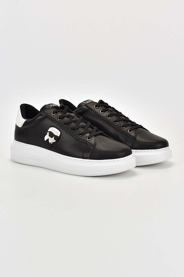 Karl Lagerfeld Pantofi sport de piele cu aplicatie logo - Pled.ro