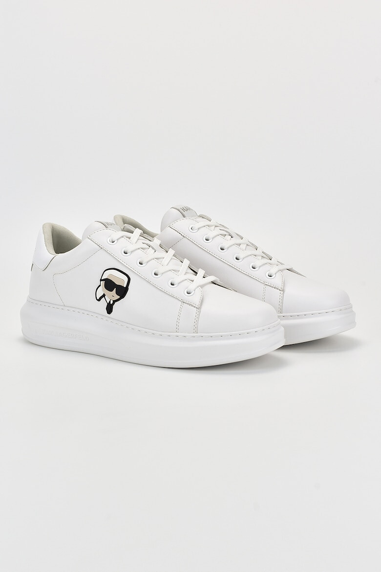 Karl Lagerfeld Pantofi sport de piele cu aplicatie logo - Pled.ro