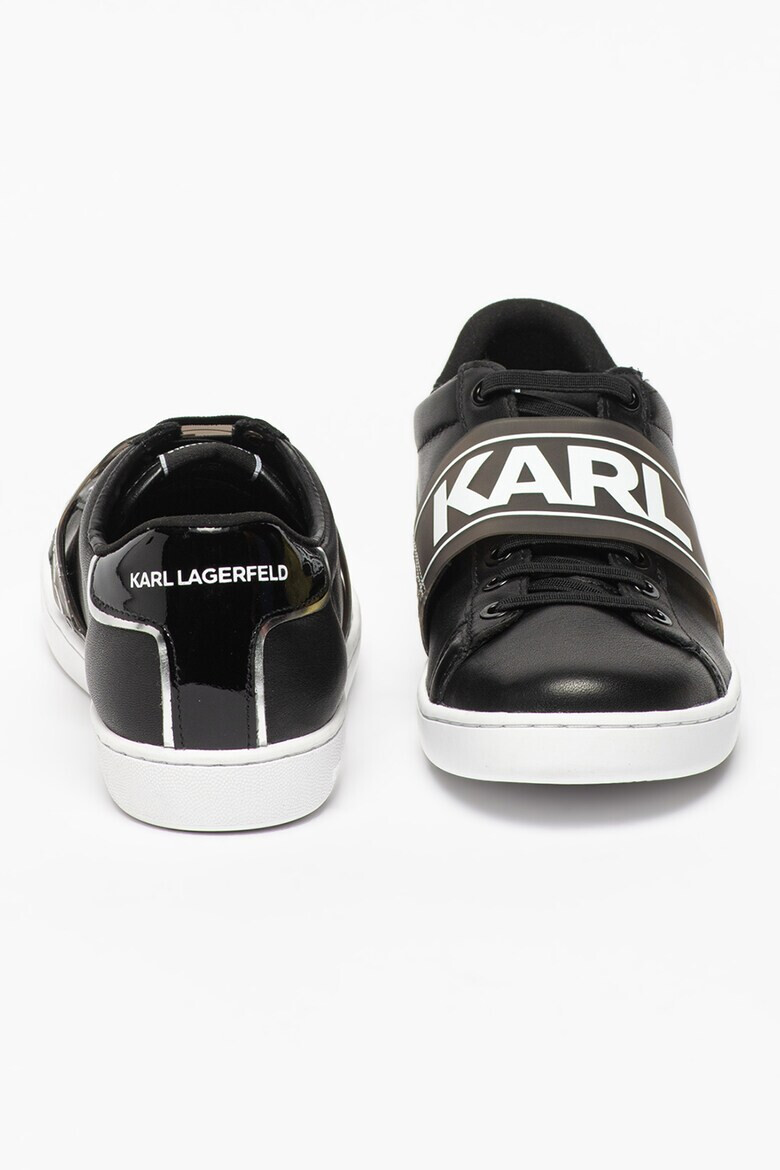 Karl Lagerfeld Pantofi sport de piele cu banda logo - Pled.ro