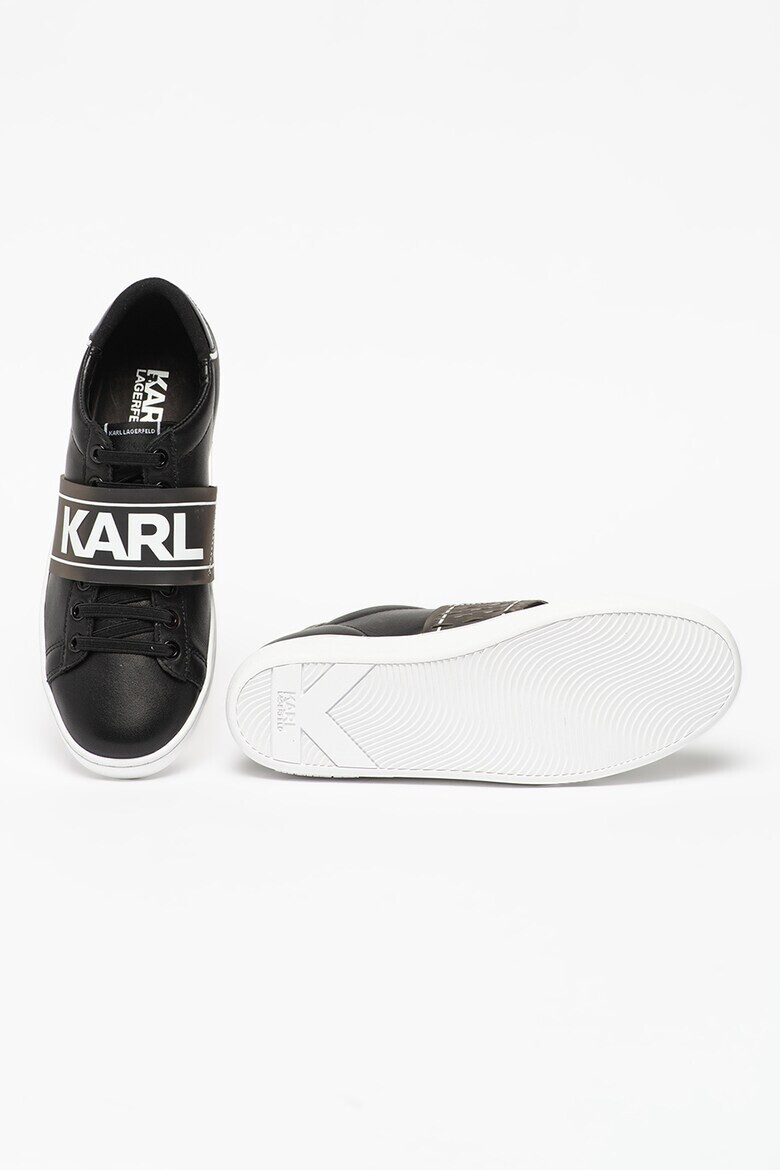 Karl Lagerfeld Pantofi sport de piele cu banda logo - Pled.ro