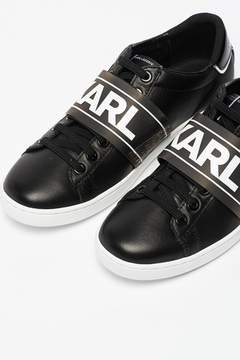 Karl Lagerfeld Pantofi sport de piele cu banda logo - Pled.ro