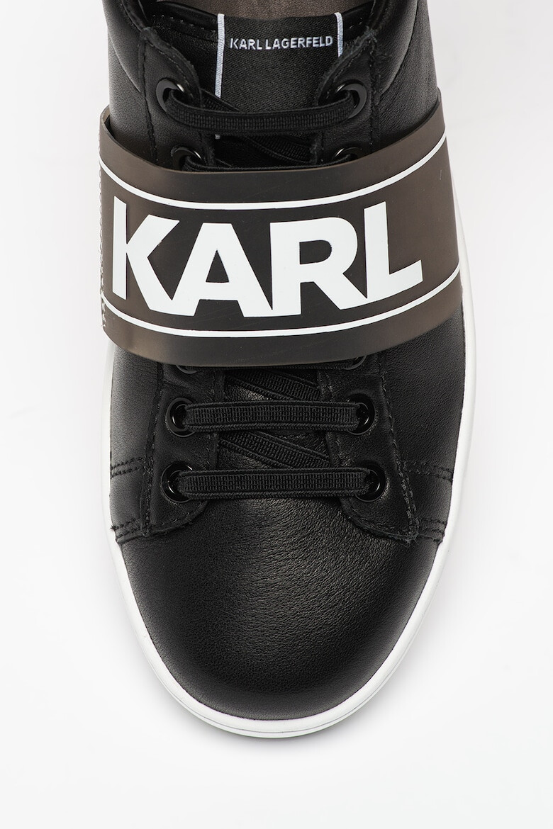 Karl Lagerfeld Pantofi sport de piele cu banda logo - Pled.ro