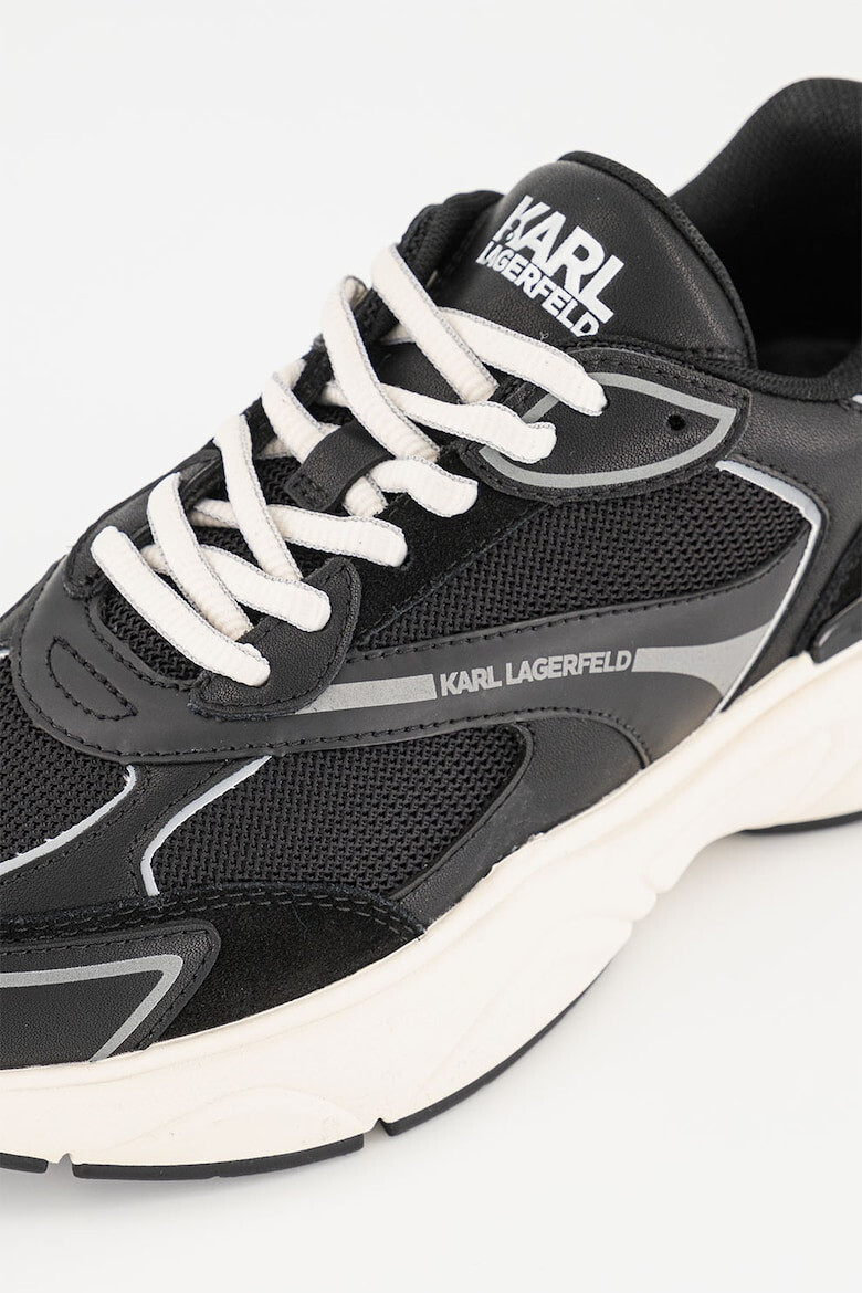 Karl Lagerfeld Pantofi sport de piele cu garnituri din material textil - Pled.ro