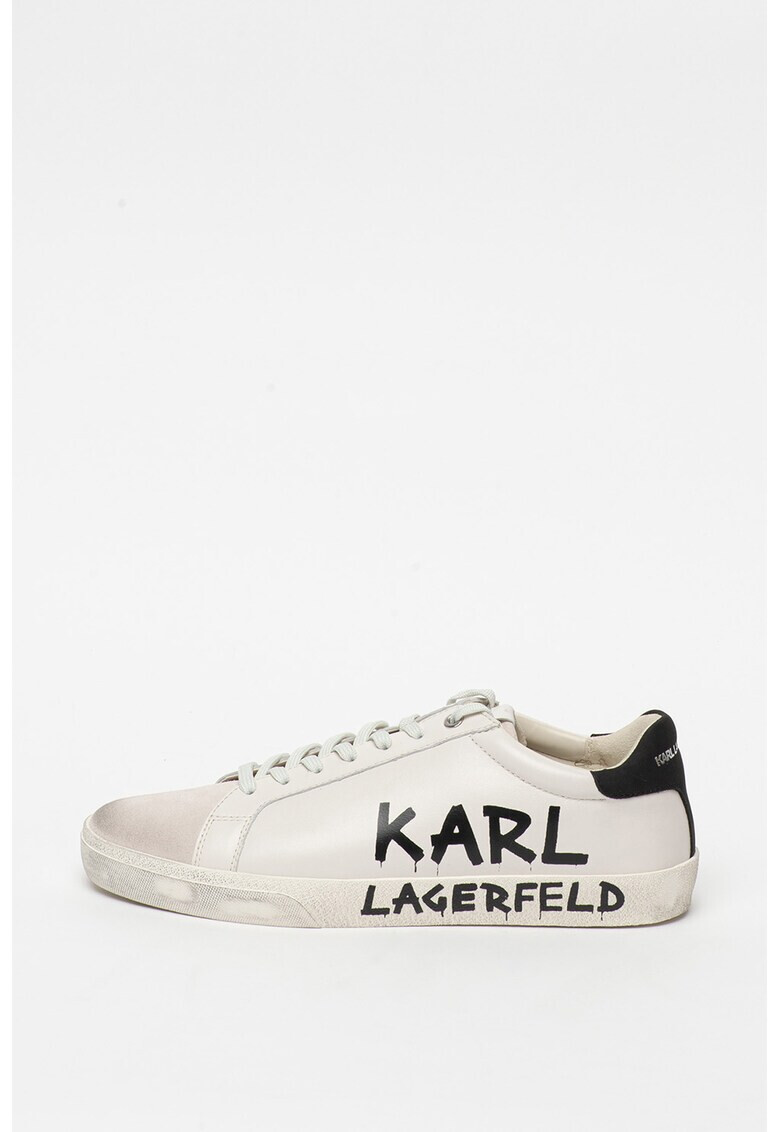 Karl Lagerfeld Pantofi sport de piele cu insertii de piele intoarsa Skool - Pled.ro