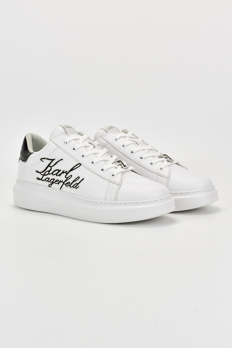 Karl Lagerfeld Pantofi sport de piele cu logo brodat - Pled.ro