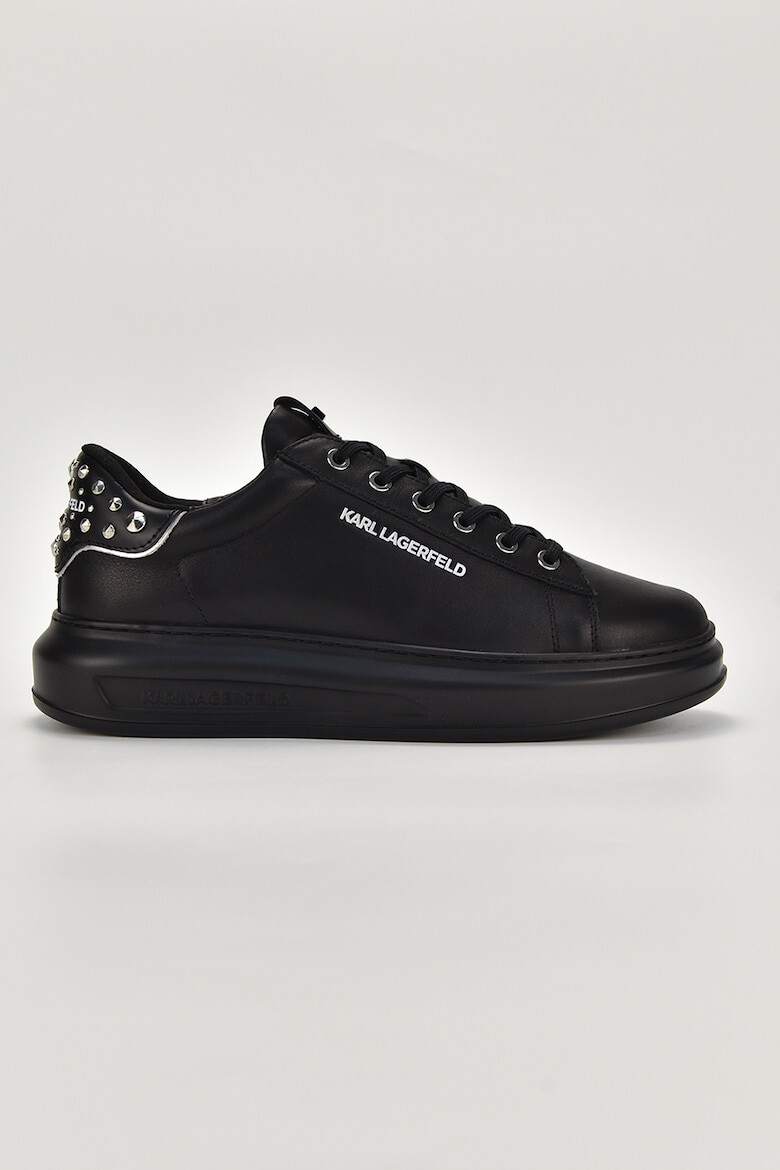 Karl Lagerfeld Pantofi sport de piele cu tinte metalice - Pled.ro