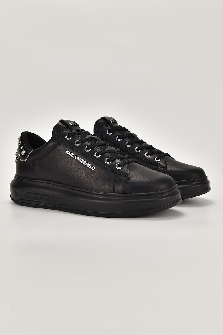 Karl Lagerfeld Pantofi sport de piele cu tinte metalice - Pled.ro