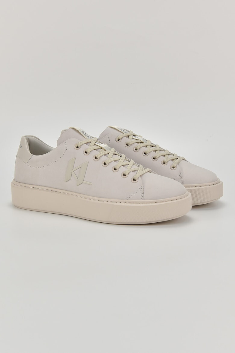 Karl Lagerfeld Pantofi sport de piele nabuc cu aplicatie logo - Pled.ro