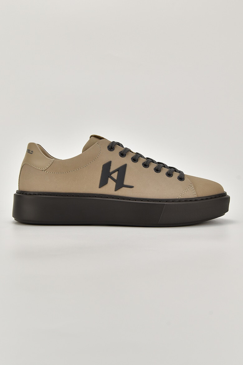 Karl Lagerfeld Pantofi sport de piele nabuc cu aplicatie logo - Pled.ro