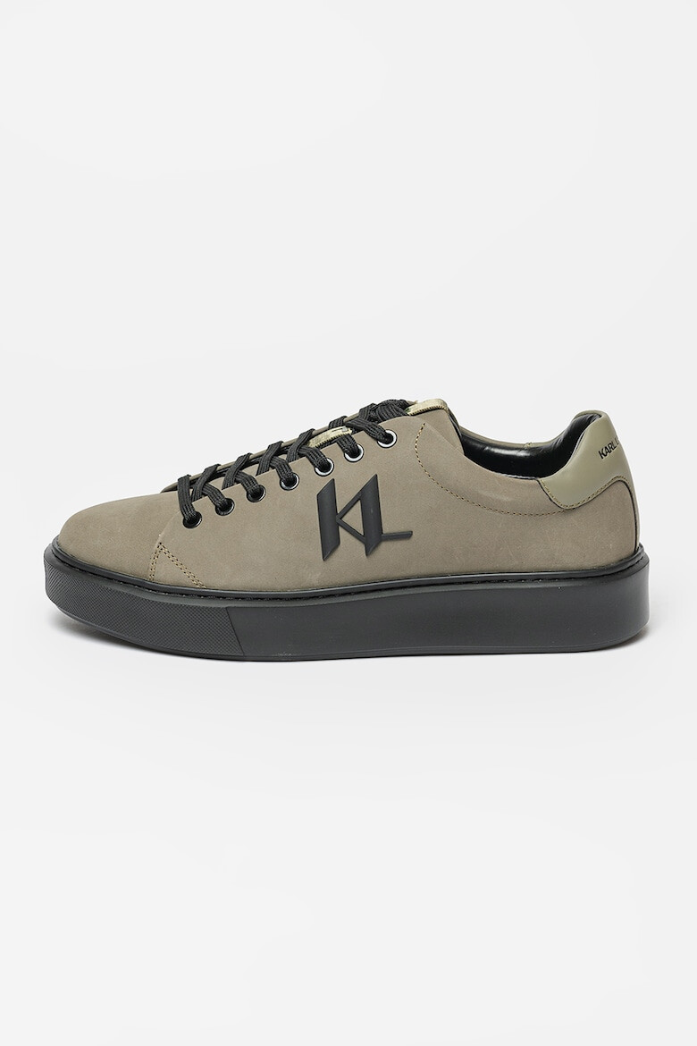 Karl Lagerfeld Pantofi sport de piele nabuc cu aplicatie logo - Pled.ro