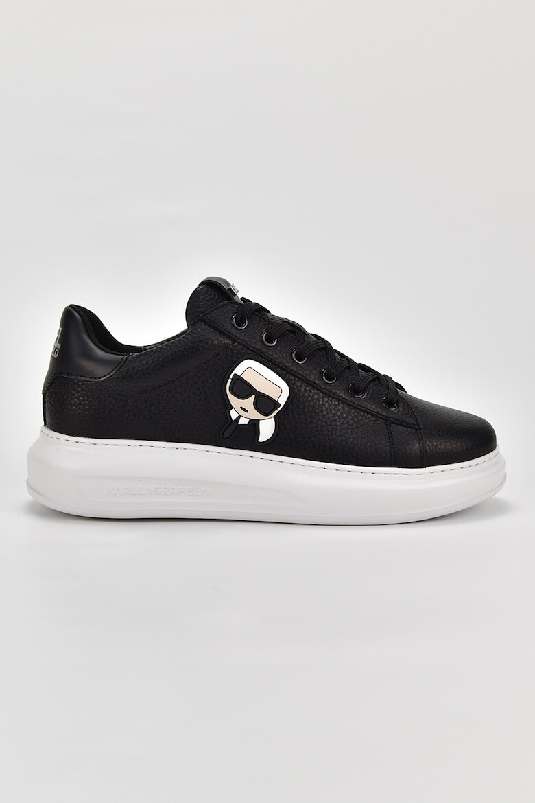 Karl Lagerfeld Pantofi sport din piele cu aplicatie logo - Pled.ro