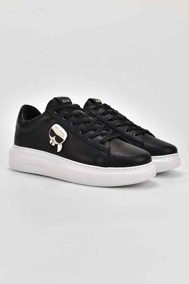 Karl Lagerfeld Pantofi sport din piele cu aplicatie logo - Pled.ro