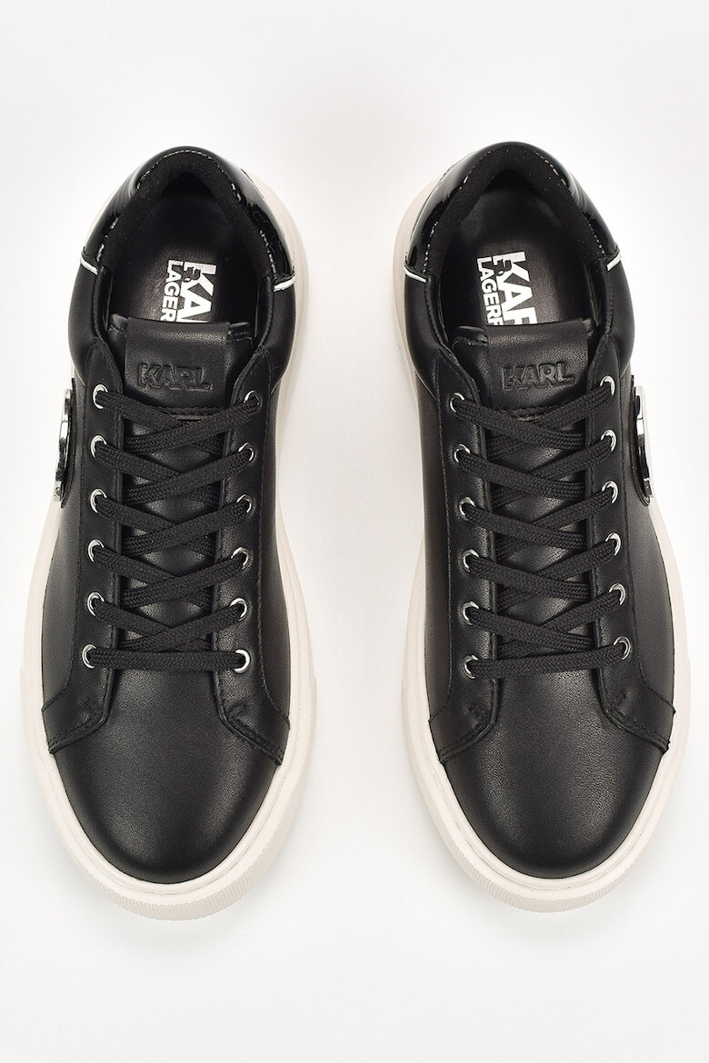 Karl Lagerfeld Pantofi sport din piele cu aplicatie logo metalica - Pled.ro