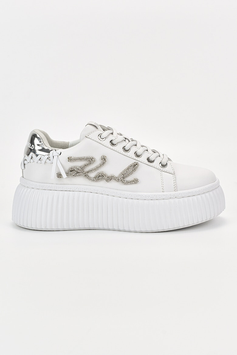 Karl Lagerfeld Pantofi sport din piele cu aplicatii logo - Pled.ro