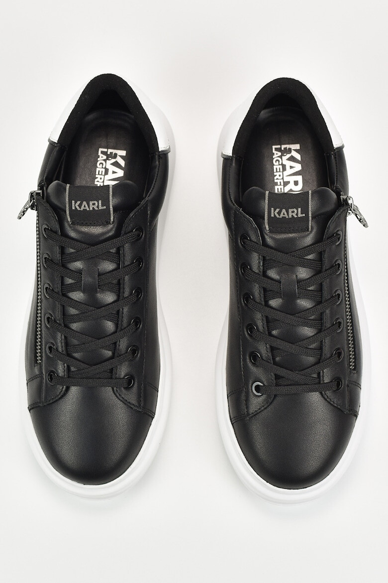 Karl Lagerfeld Pantofi sport din piele cu fermoare laterale - Pled.ro