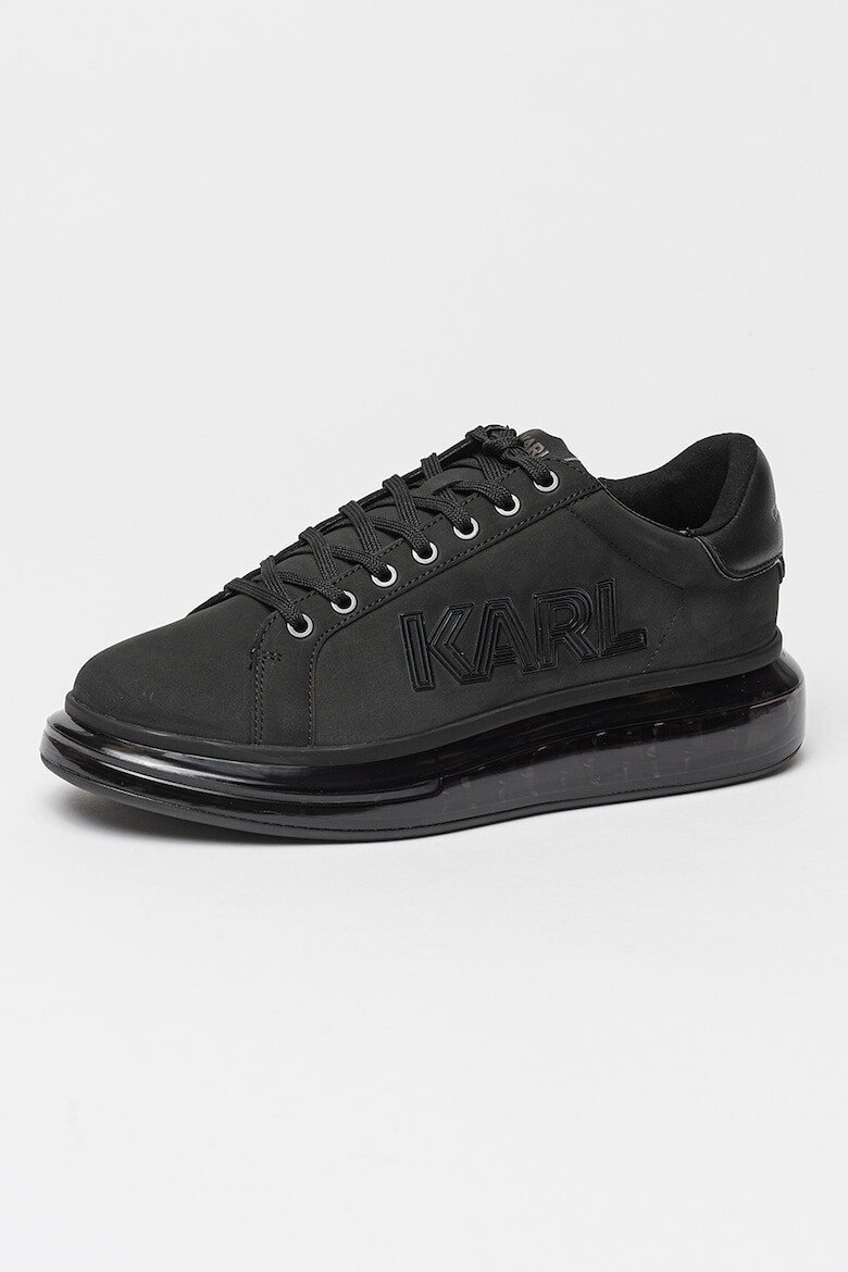 Karl Lagerfeld Pantofi sport din piele nabuc cu logo - Pled.ro