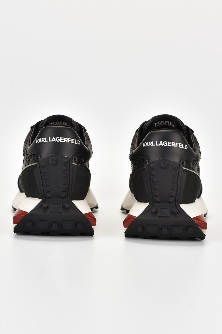 Karl Lagerfeld Pantofi sport din piele si material textil cu logo - Pled.ro