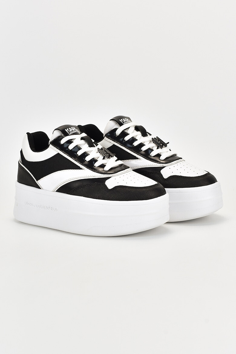 Karl Lagerfeld Pantofi sport flatform de piele - Pled.ro