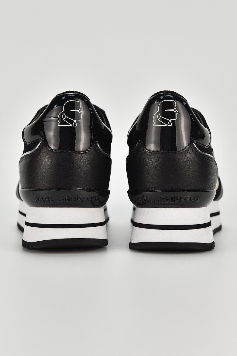 Karl Lagerfeld Pantofi sport flatform de piele si piele lacuita - Pled.ro