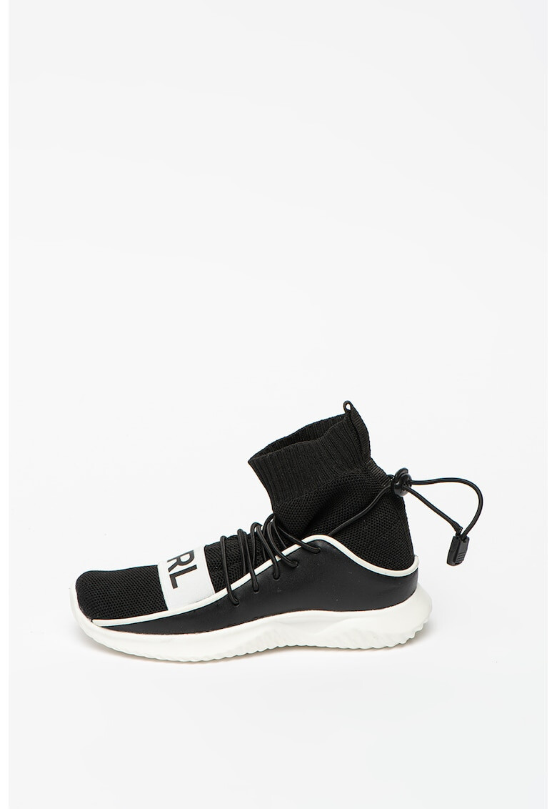 Karl Lagerfeld Pantofi sport high-top tip soseta tricotata de piele si material textil - Pled.ro