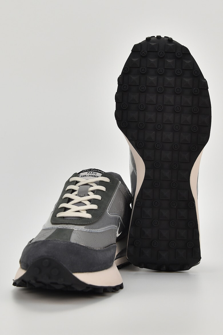 Karl Lagerfeld Pantofi sport low-top cu segmente perforate cu monograma - Pled.ro