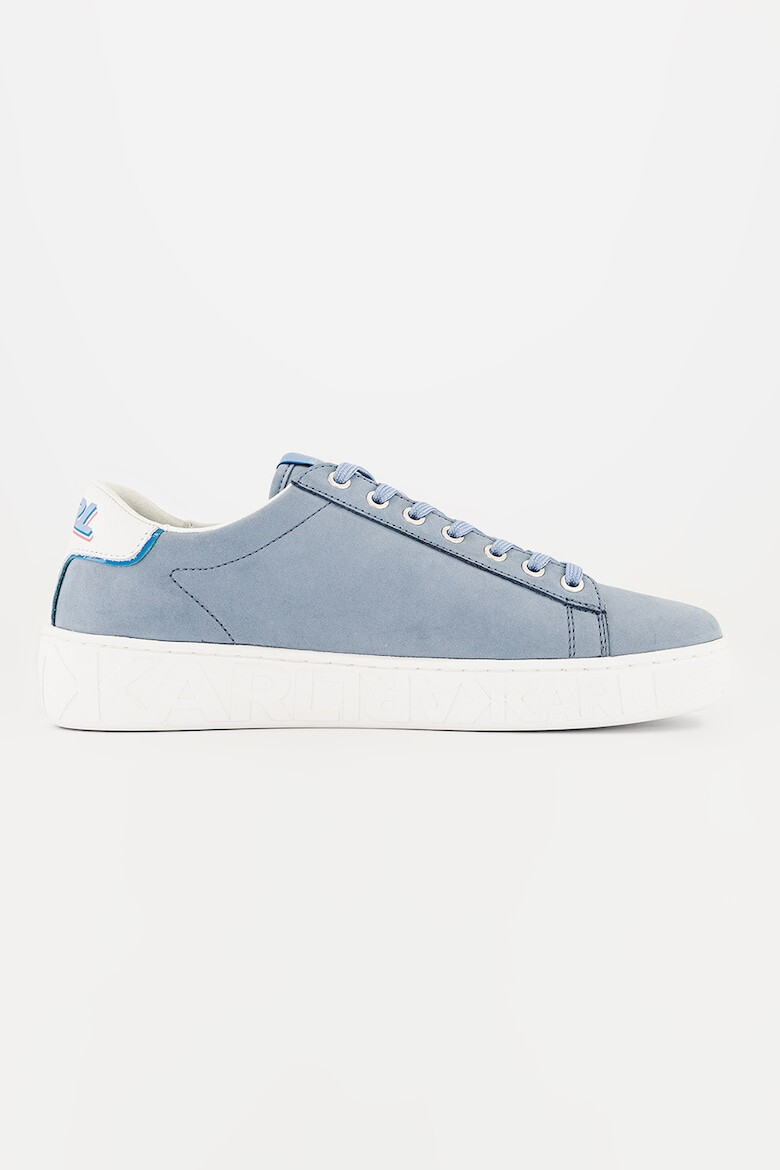 Karl Lagerfeld Pantofi sport low-top din piele nabuc cu detaliu cu logo cauciucat - Pled.ro