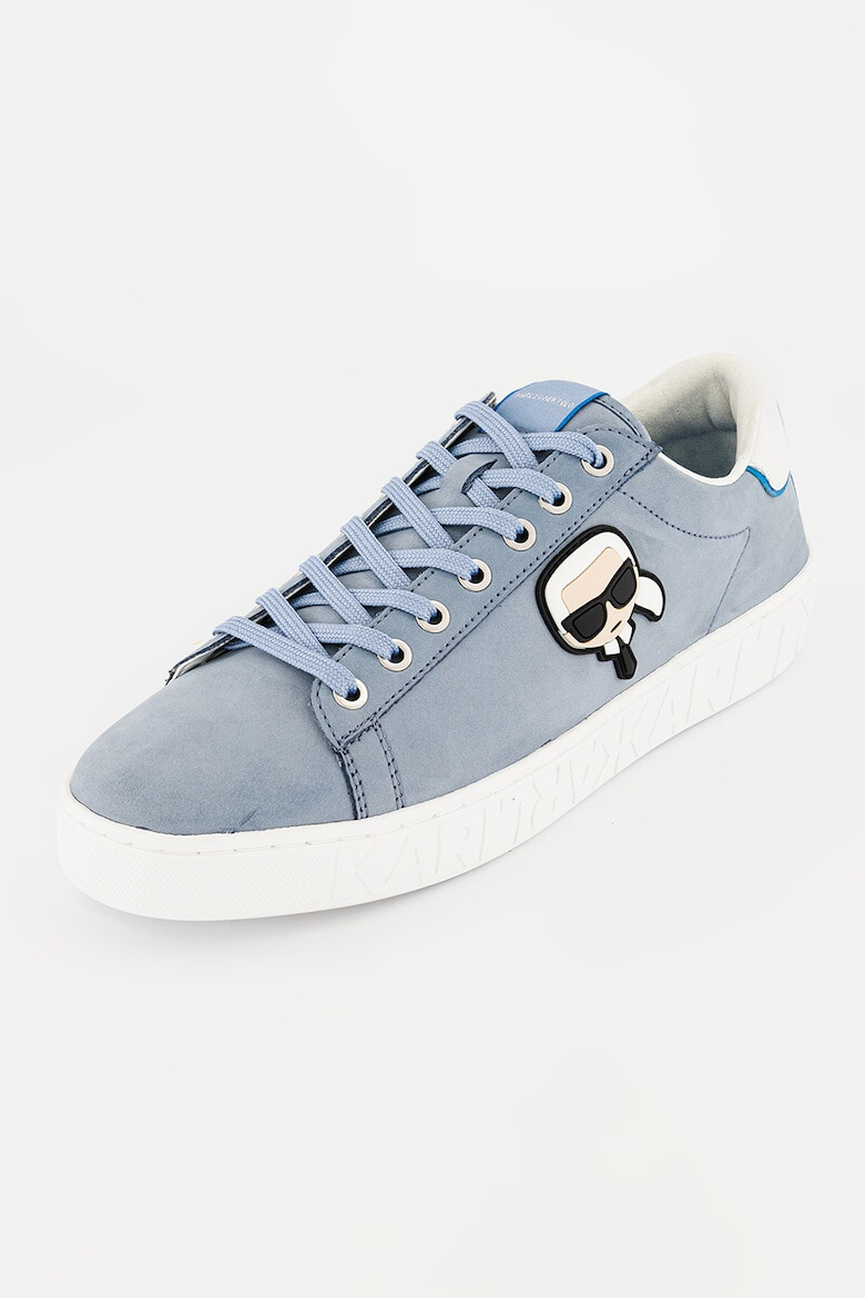 Karl Lagerfeld Pantofi sport low-top din piele nabuc cu detaliu cu logo cauciucat - Pled.ro