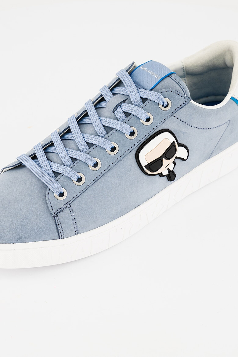 Karl Lagerfeld Pantofi sport low-top din piele nabuc cu detaliu cu logo cauciucat - Pled.ro