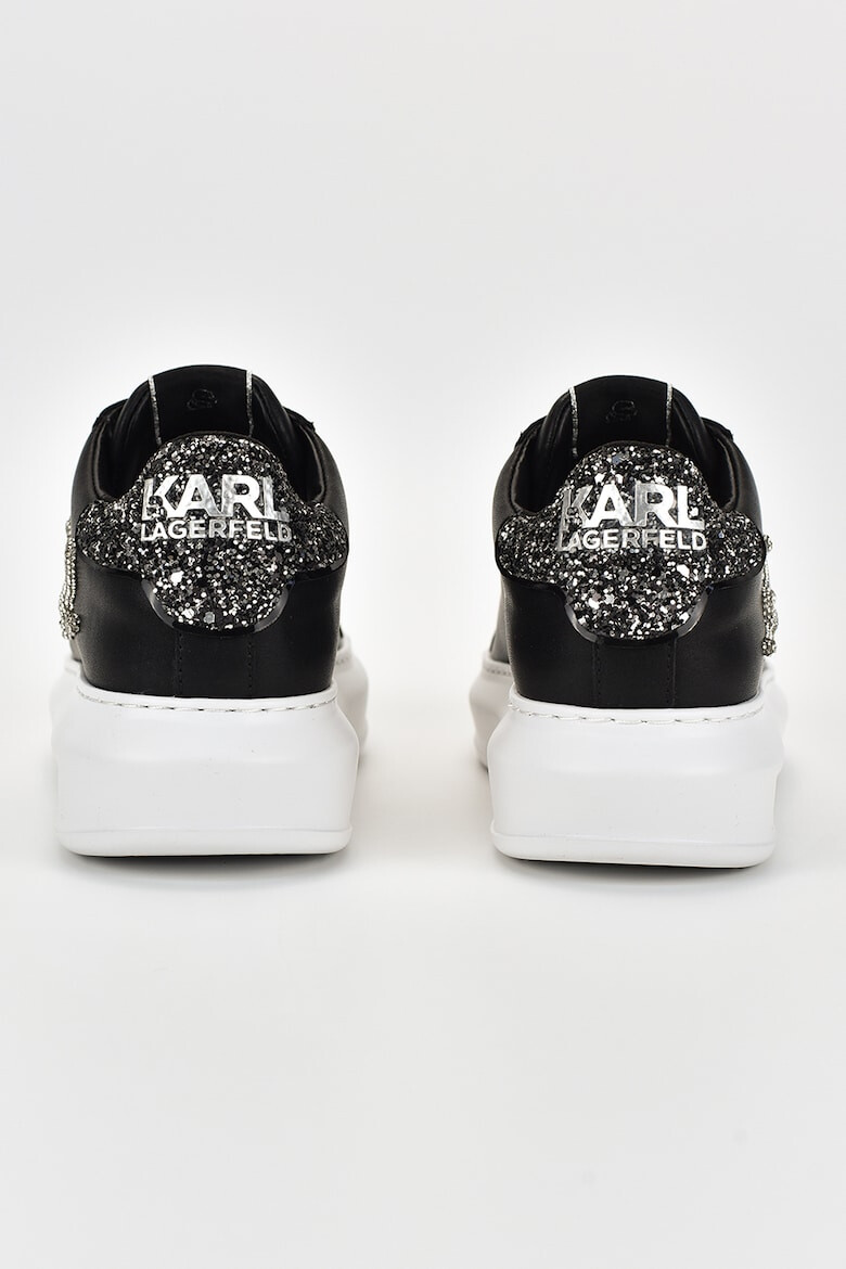 Karl Lagerfeld Pantofi sport cu talpa wedge de piele si detalii stralucitoare Kapri - Pled.ro