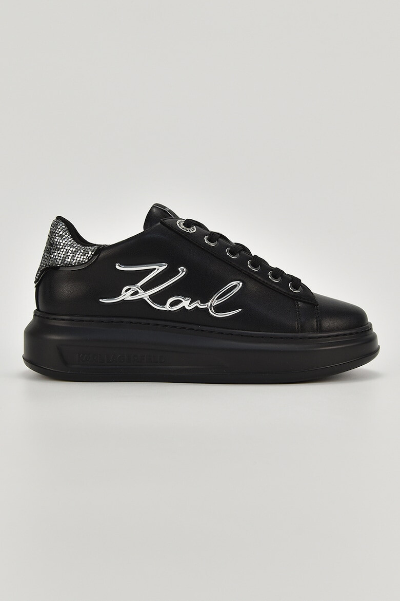 Karl Lagerfeld Pantofi sport din piele cu aplicatie logo metalica - Pled.ro