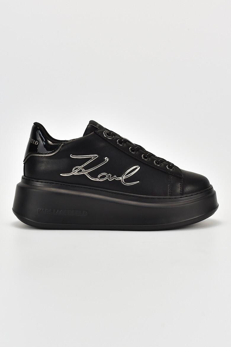 Karl Lagerfeld Pantofi sport din piele cu talpa wedge si logo - Pled.ro