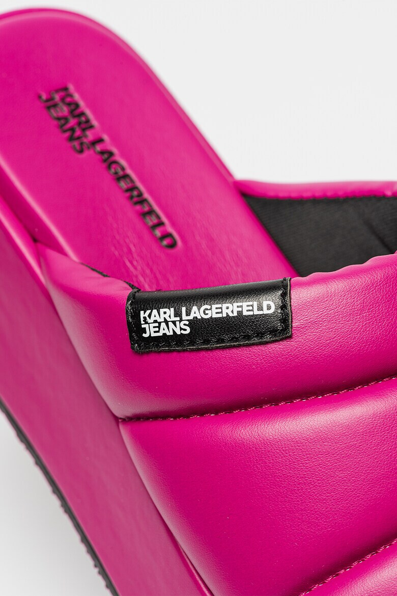 Karl Lagerfeld Papuci flatform de piele ecologica - Pled.ro