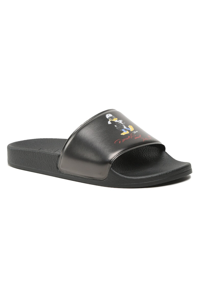 Karl Lagerfeld Papuci flip-flop dama 302387618 Textil Negru - Pled.ro