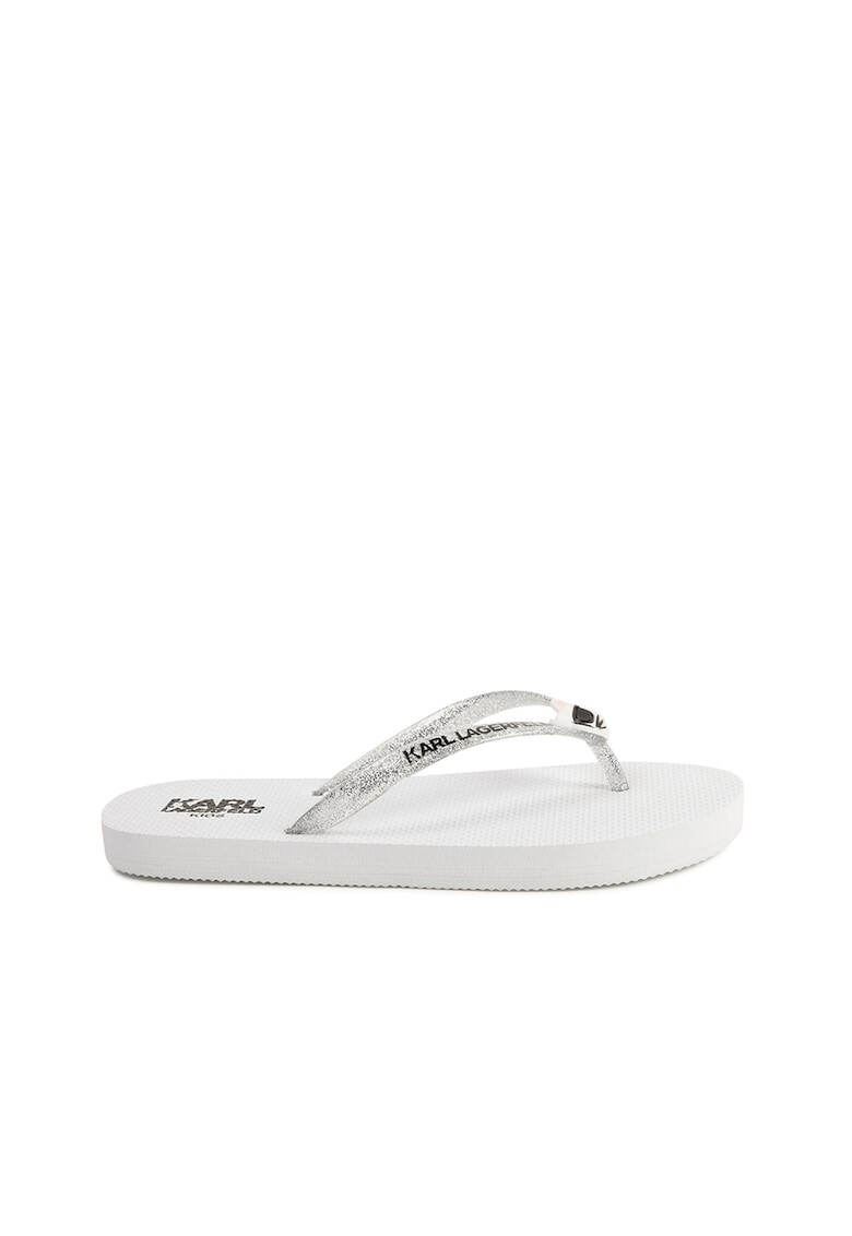 Karl Lagerfeld Papuci flip-flop de cauciuc cu detalii logo - Pled.ro