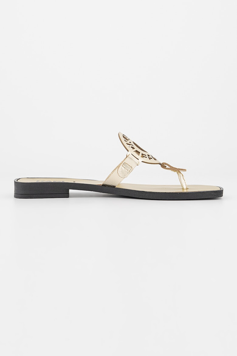 Karl Lagerfeld Papuci flip-flop de piele cu logo - Pled.ro