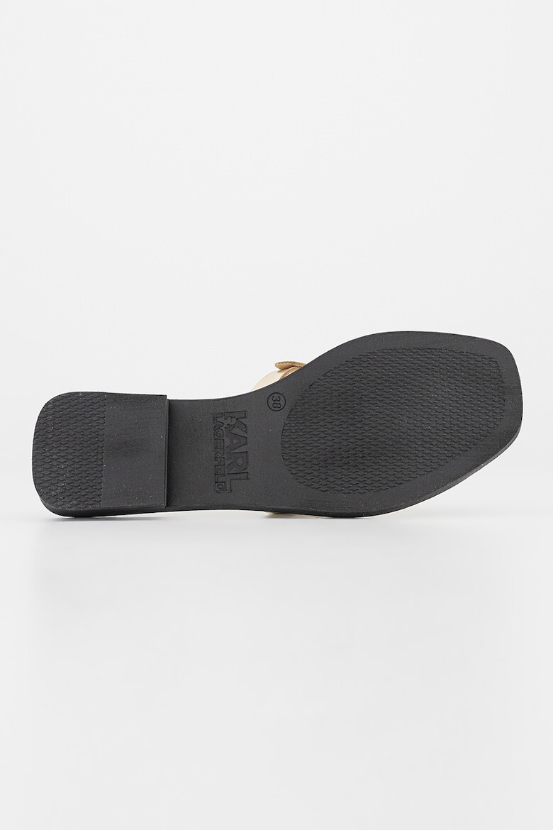 Karl Lagerfeld Papuci flip-flop de piele cu logo - Pled.ro