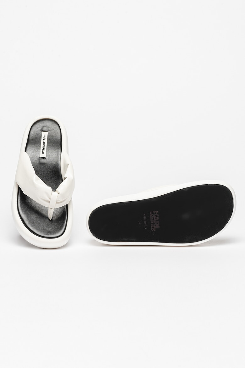 Karl Lagerfeld Papuci flip-flop de piele ecologica Laguna - Pled.ro