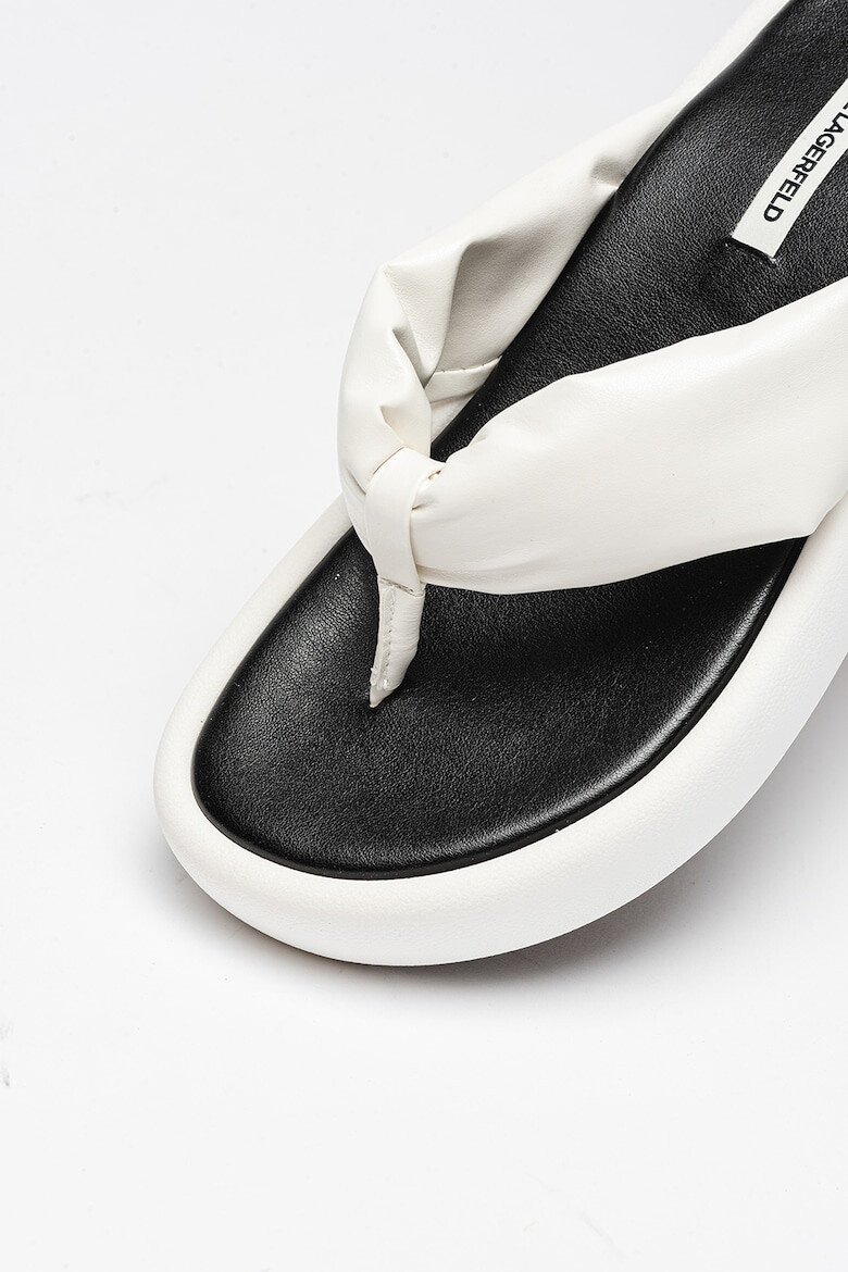 Karl Lagerfeld Papuci flip-flop de piele ecologica Laguna - Pled.ro