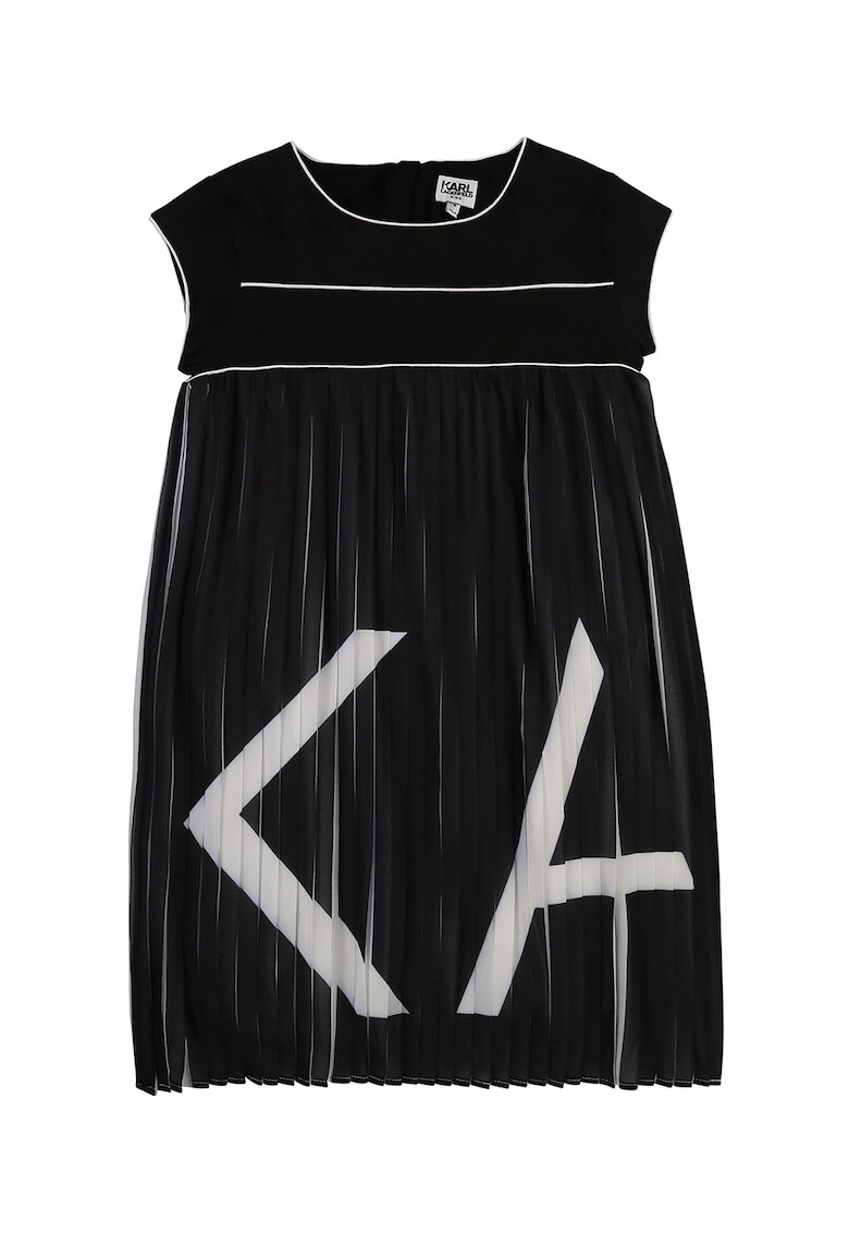 Karl Lagerfeld Rochie cu pliuri si imprimeu logo - Pled.ro