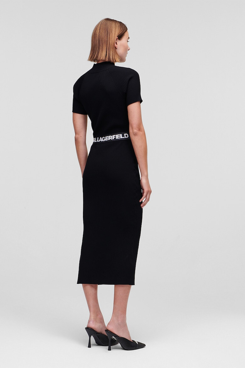 Karl Lagerfeld Rochie striata cu slit lateral - Pled.ro