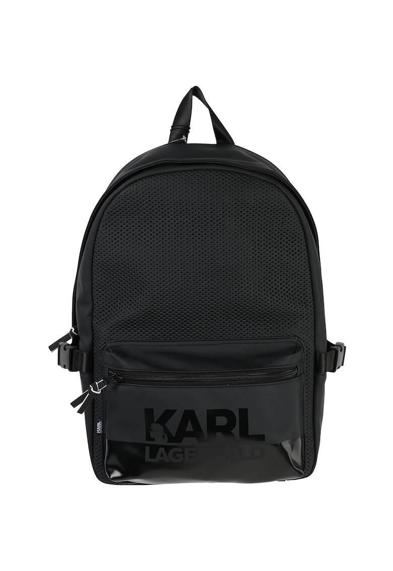 Karl Lagerfeld Rucsac cu aspect perforat si buzunar exterior cu fermoar - Pled.ro