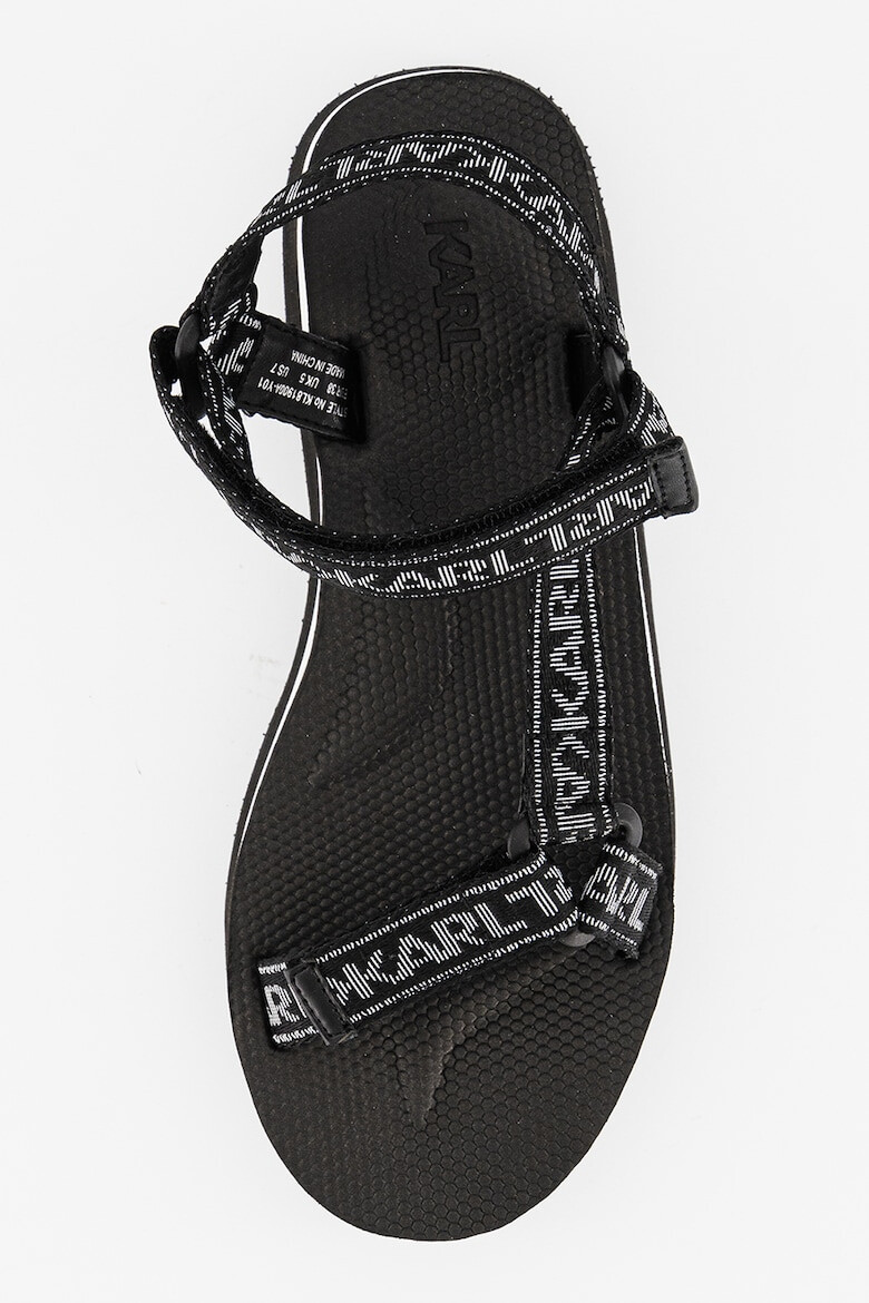 Karl Lagerfeld Sandale cu talpa wedge si model logo - Pled.ro