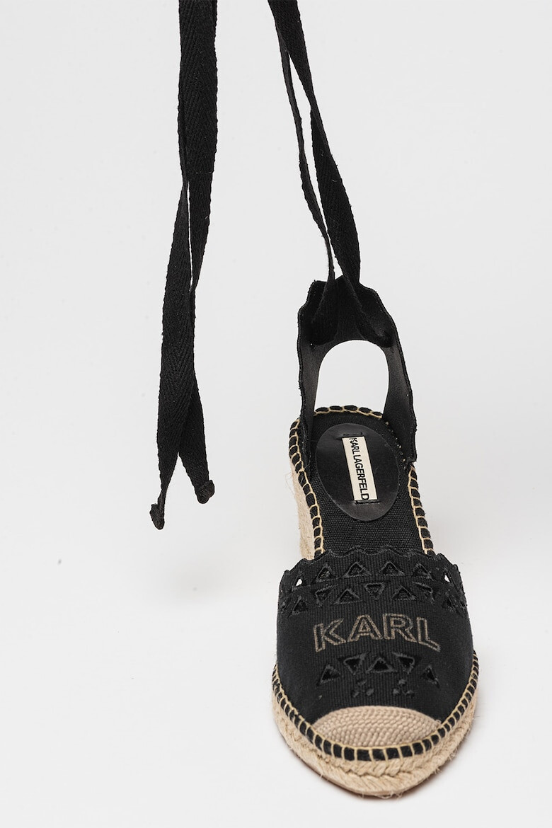 Karl Lagerfeld Espadrile D'Orsay cu logo Kamini - Pled.ro