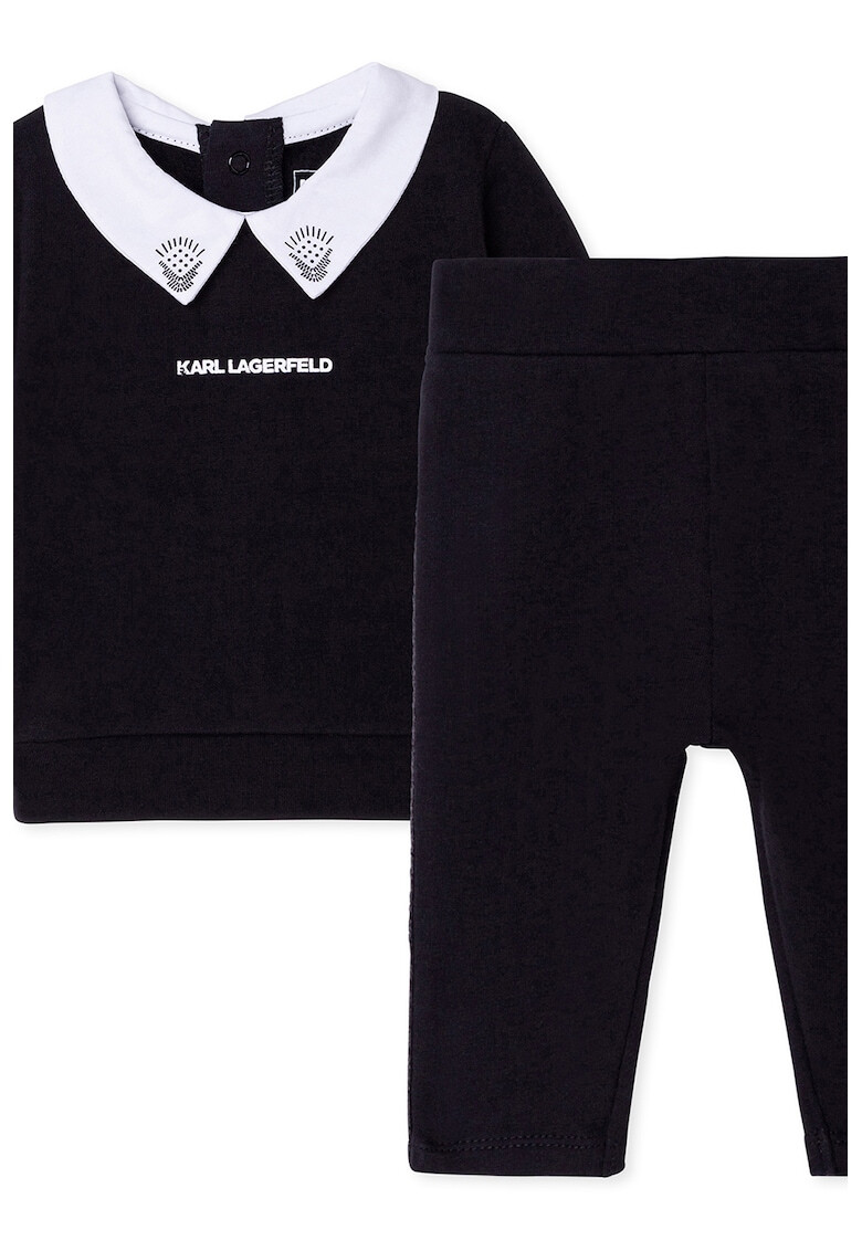 KARL LAGERFELD KIDS Set de bluza si colanti cu imprimeu logo - Pled.ro