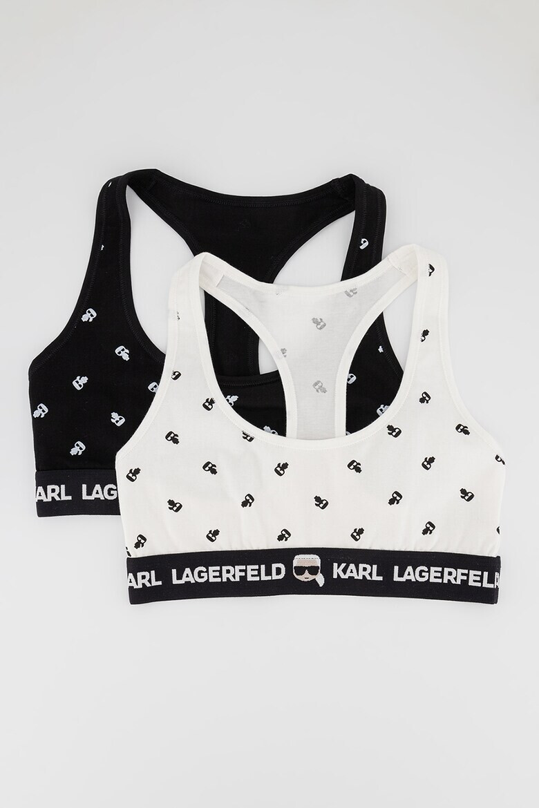 Karl Lagerfeld Set de bustiere de bumbac organic Ikonik - 2 piese - Pled.ro