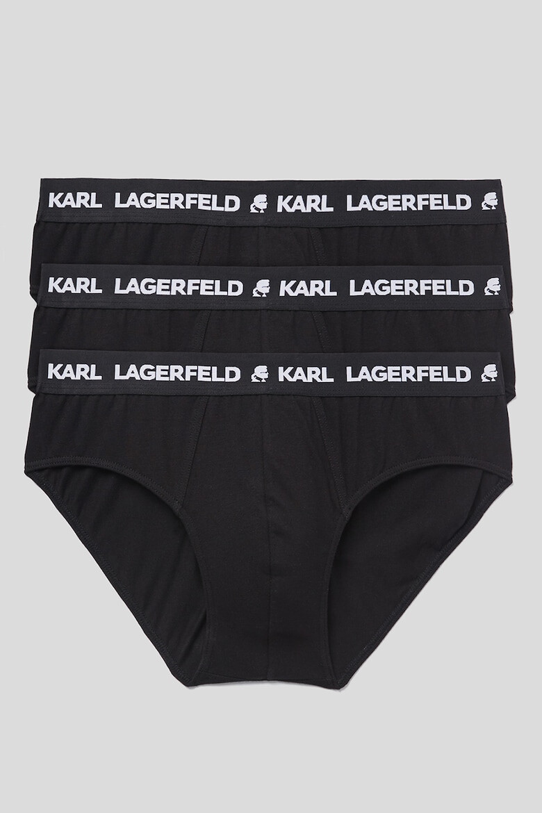 Karl Lagerfeld Set de chiloti din amestec de bumbac organic - 3 perechi - Pled.ro