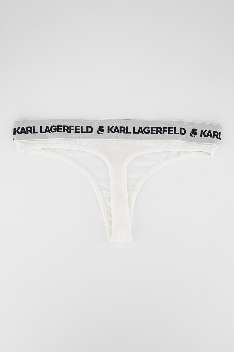 Karl Lagerfeld Set de chiloti tanga din amestec de lyocell - 2 perechi Roz Negru - Pled.ro