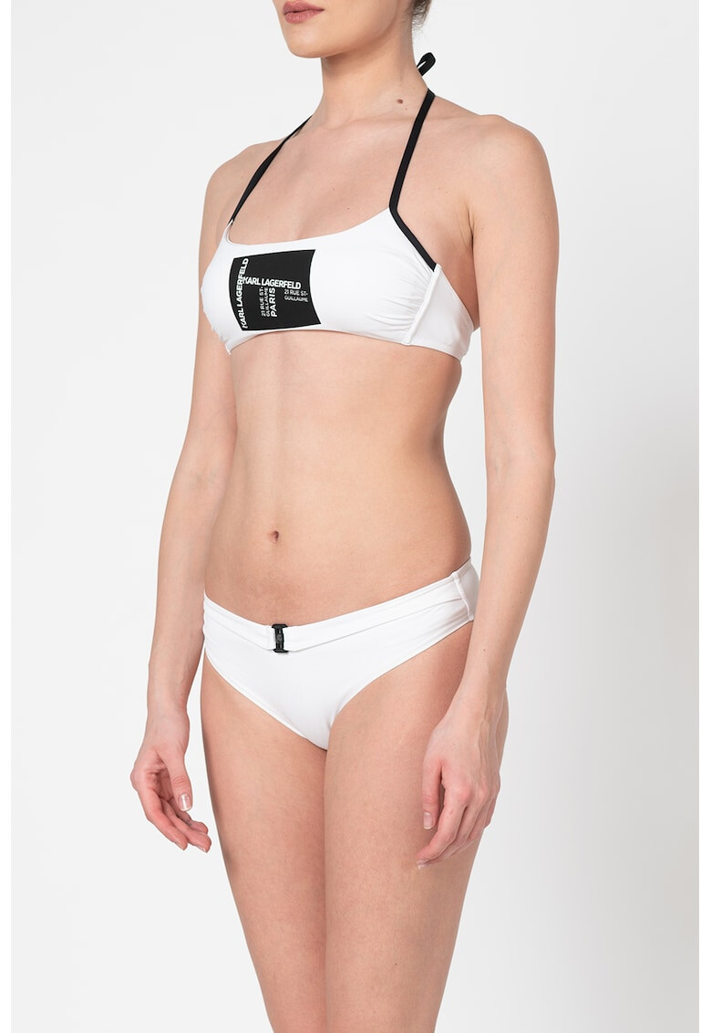 Karl Lagerfeld Sutien bandeau de baie cu logo cauciucat - Pled.ro