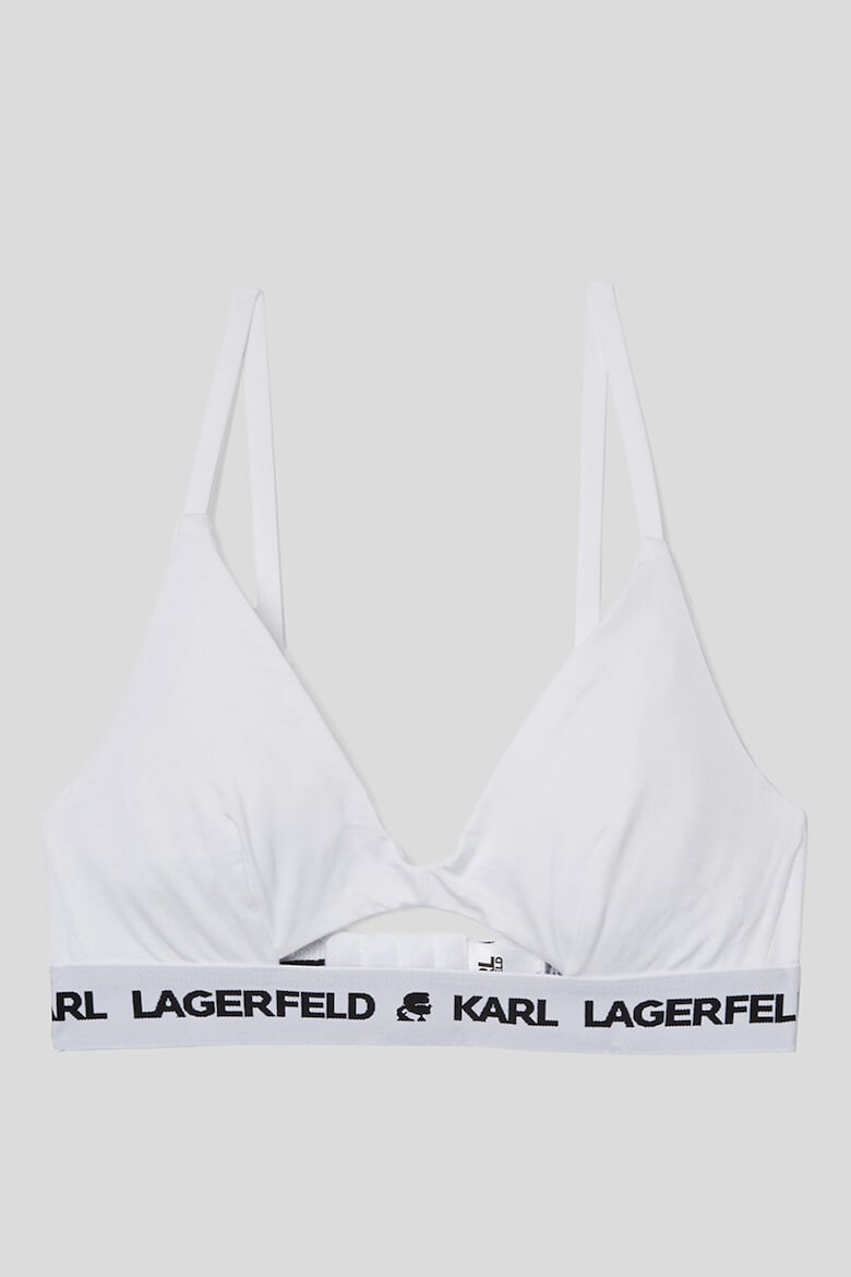 Karl Lagerfeld Sutien din amestec de lyocell cu banda logo - Pled.ro