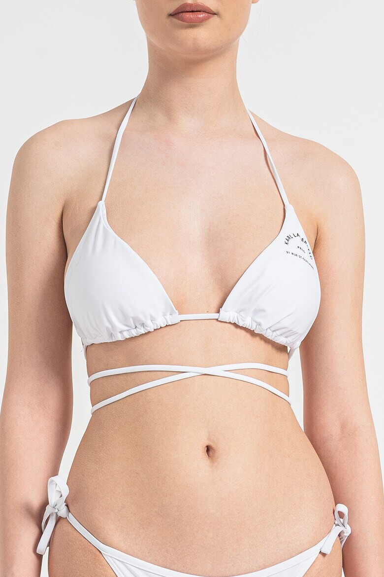 Karl Lagerfeld Sutien halter de baie cu cupe triunghiulare - Pled.ro